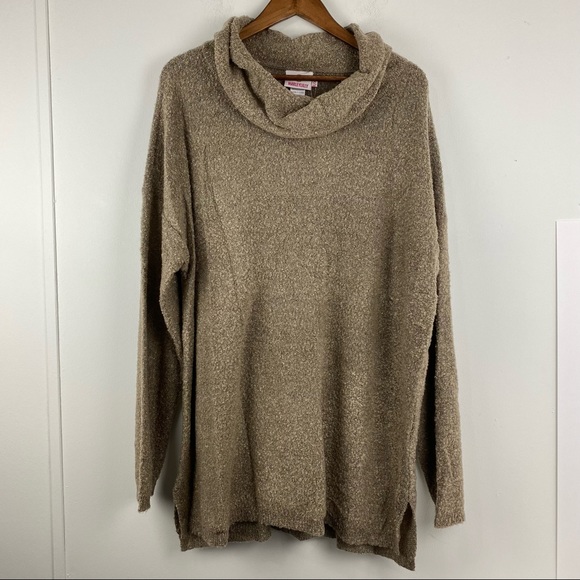 Marleylilly Sweaters - Marleylilly size XL Tan Cowl Neck Sweater